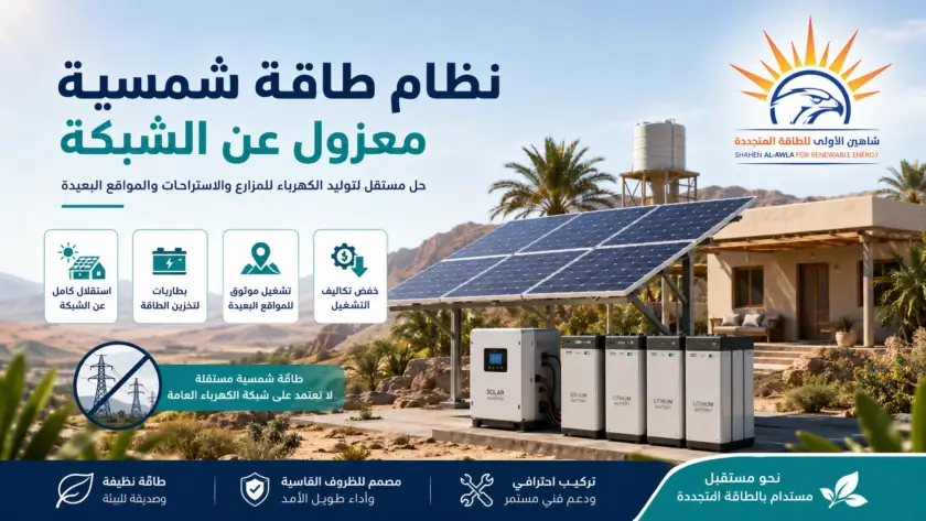 نظام طاقة شمسية معزول عن الشبكة